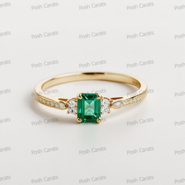 Emerald Ring - Elegant May Gemstone Jewelry by Posh Carats