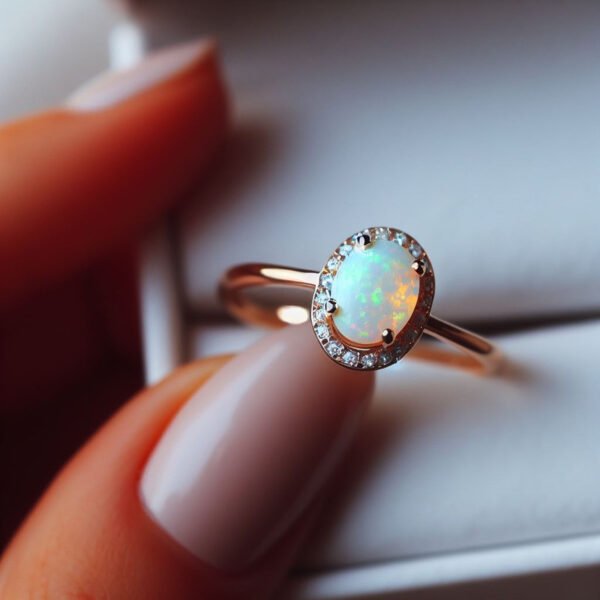 Natural Ethiopian Opal Ring 14k Gold Engagement rings by Posh Carats (Copy)