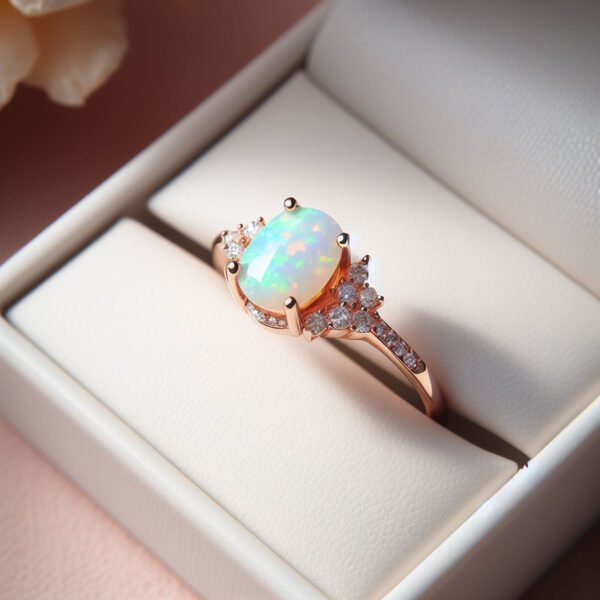 Natural Ethiopian Opal Ring 14k Gold Engagement rings by Posh Carats