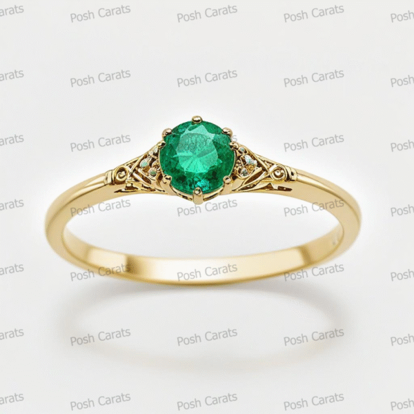 Emerald Ring - Elegant May Gemstone Jewelry by Posh Carats