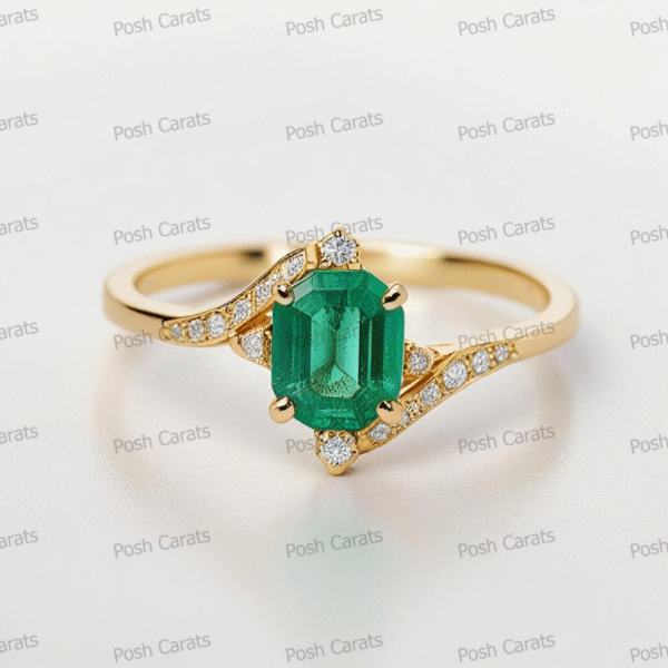 Emerald Ring - Elegant May Gemstone Jewelry by Posh Carats