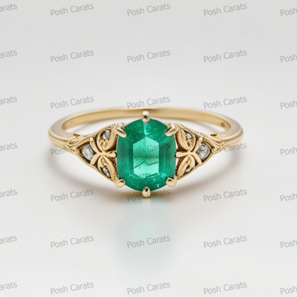 Emerald Ring - Elegant May Gemstone Jewelry by Posh Carats