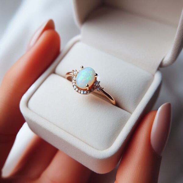 Natural Ethiopian Opal Ring 14k Gold Engagement rings by Posh Carats (Copy)