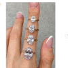 Simulated diamond ring engagement ring
