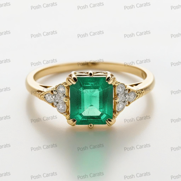 Emerald Ring - Elegant May Gemstone Jewelry by Posh Carats