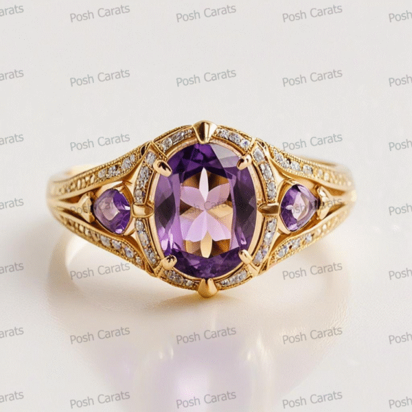 Amethyst Rings - Elegant February Birthstone Jewelry | Posh Carats