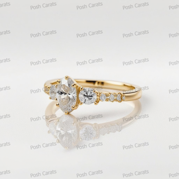 Moissanite Engagement Ring - Ethical Luxury Cut