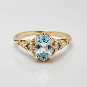 Aquamarine Ring – 14K Gold & Sterling Silver Engagement Jewelry | Posh Carats