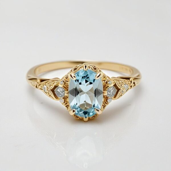 Aquamarine Ring – 14K Gold & Sterling Silver Engagement Jewelry | Posh Carats