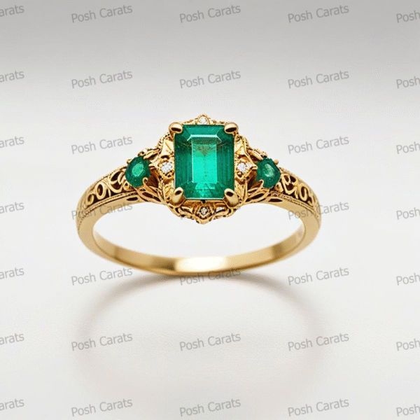 Emerald Ring - Elegant May Gemstone Jewelry by Posh Carats