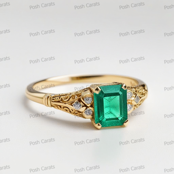 Emerald Ring - Elegant May Gemstone Jewelry by Posh Carats
