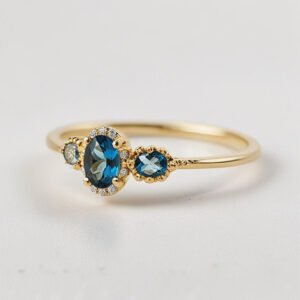London Blue Topaz Engagement Ring