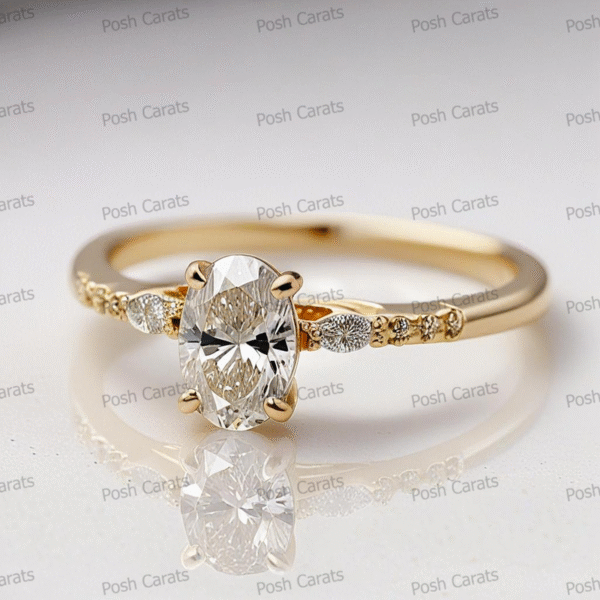 Moissanite Engagement Ring - Ethical Luxury Cut