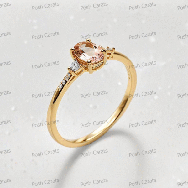 Morganite Ring – Peach-Pink Gemstone in 14K Gold or Sterling Silver | Posh Carats