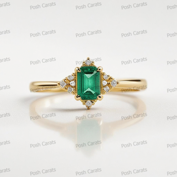 Emerald Ring - Elegant May Gemstone Jewelry by Posh Carats