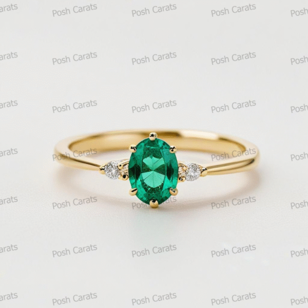 Emerald Ring - Elegant May Gemstone Jewelry by Posh Carats