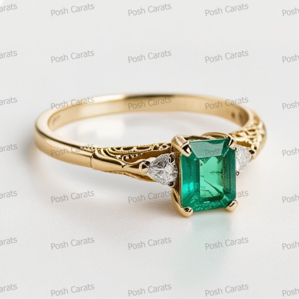 Emerald Ring - Elegant May Gemstone Jewelry by Posh Carats