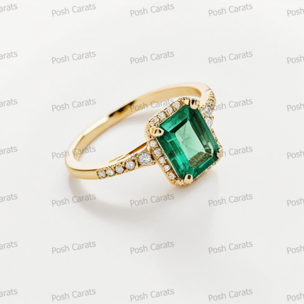 Emerald Ring - Elegant May Gemstone Jewelry by Posh Carats