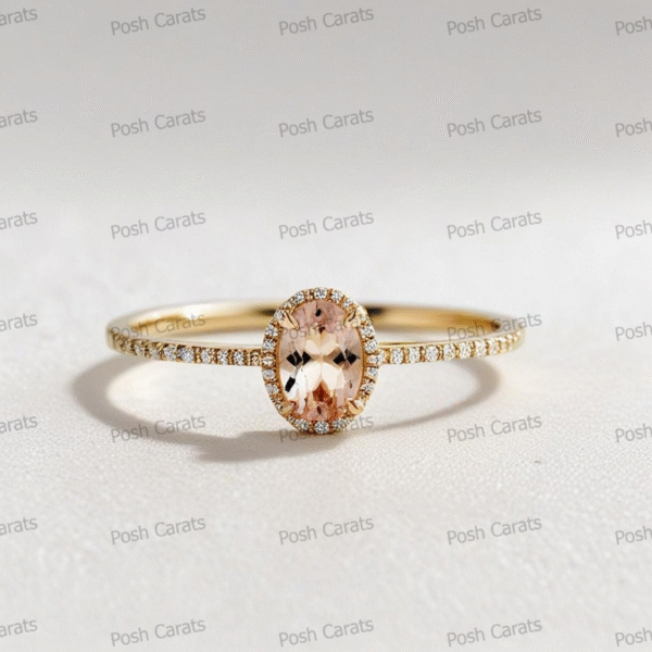 Morganite Ring – Peach-Pink Gemstone in 14K Gold or Sterling Silver | Posh Carats