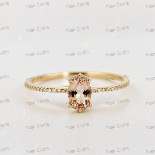 Morganite Ring – Peach-Pink Gemstone in 14K Gold or Sterling Silver | Posh Carats