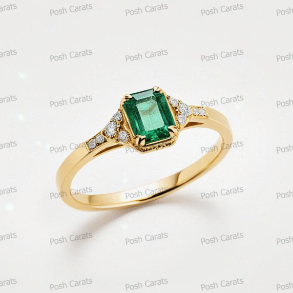 Emerald Ring - Elegant May Gemstone Jewelry by Posh Carats