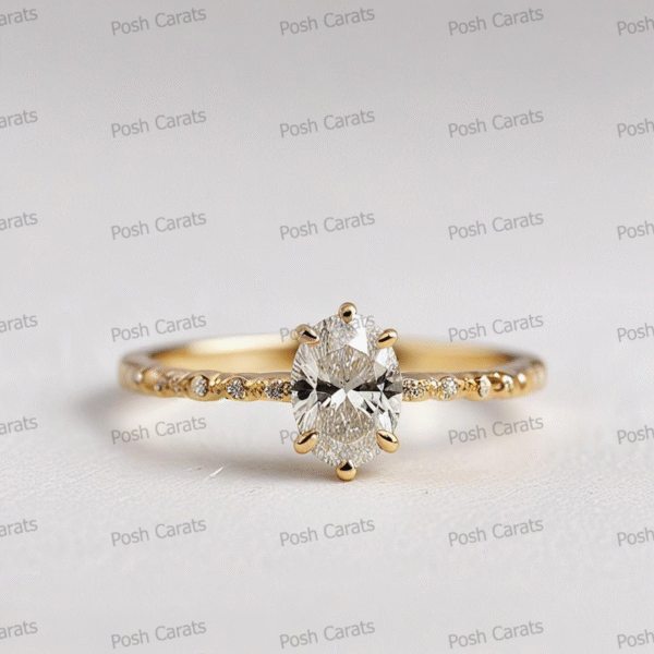 Moissanite Engagement Ring - Ethical Luxury Cut