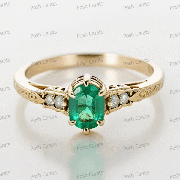 Emerald Ring - Elegant May Gemstone Jewelry by Posh Carats