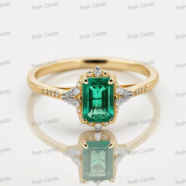 Emerald Ring - Elegant May Gemstone Jewelry by Posh Carats