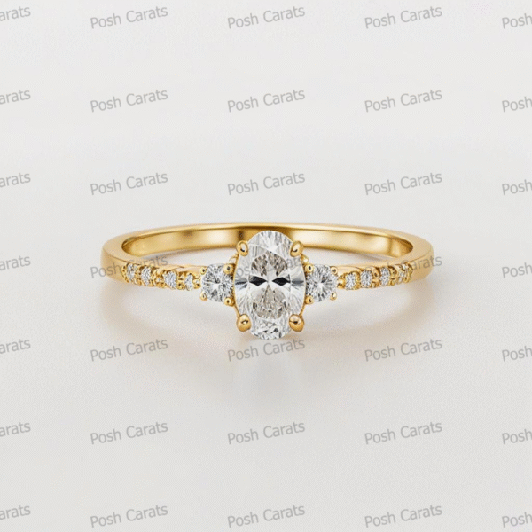 Moissanite Engagement Ring - Ethical Luxury Cut