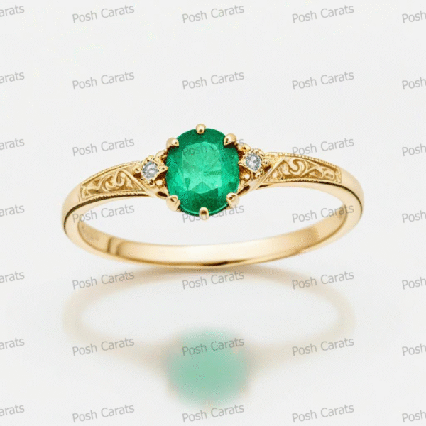Emerald Ring - Elegant May Gemstone Jewelry by Posh Carats