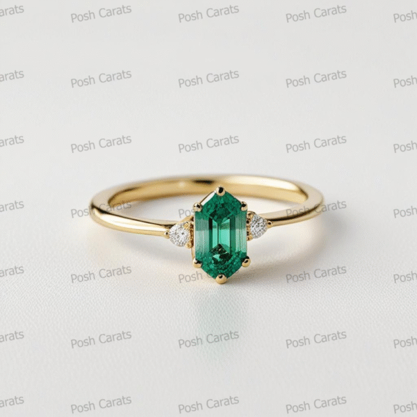 Emerald Ring - Elegant May Gemstone Jewelry by Posh Carats