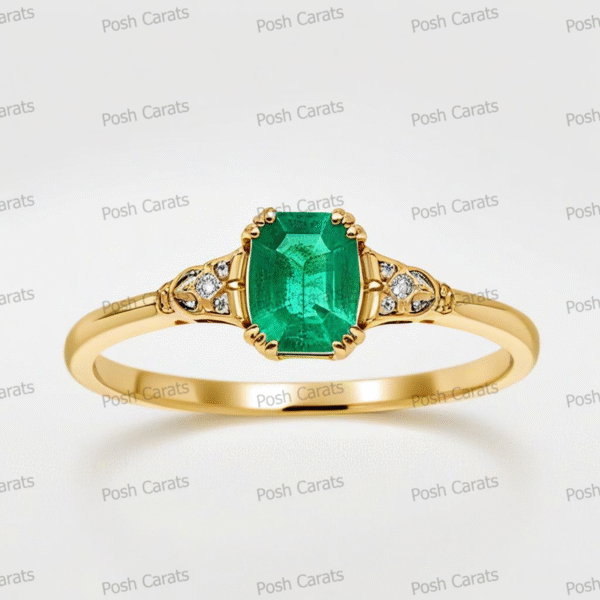 Emerald Ring - Elegant May Gemstone Jewelry by Posh Carats