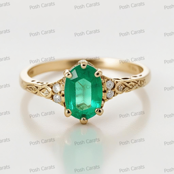 Emerald Ring - Elegant May Gemstone Jewelry by Posh Carats