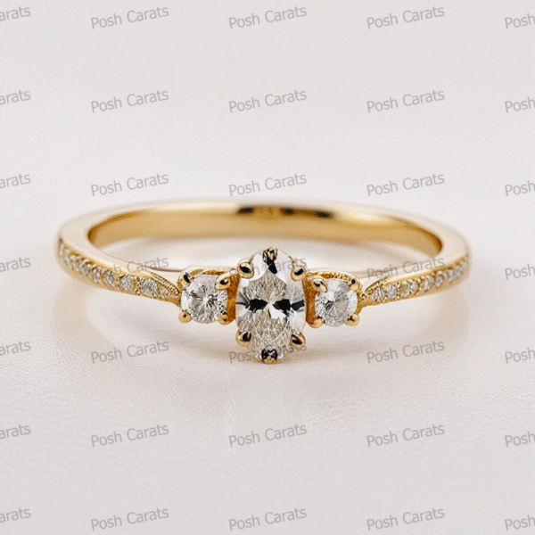Moissanite Engagement Ring - Ethical Luxury Cut