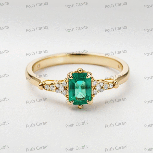 Emerald Ring - Elegant May Gemstone Jewelry by Posh Carats