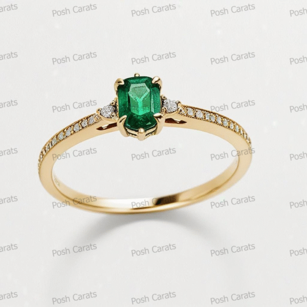 Emerald Ring - Elegant May Gemstone Jewelry by Posh Carats