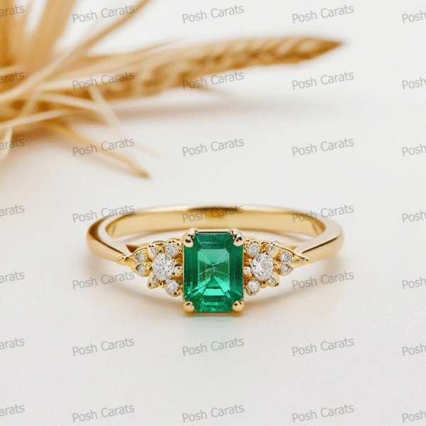 Emerald Ring - Elegant May Gemstone Jewelry by Posh Carats