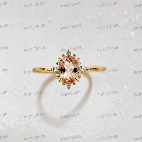 Morganite Ring – Peach-Pink Gemstone in 14K Gold or Sterling Silver | Posh Carats