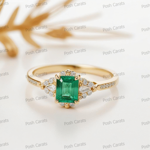 Emerald Ring - Elegant May Gemstone Jewelry by Posh Carats