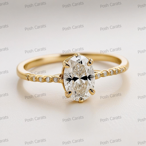 Moissanite Engagement Ring - Ethical Luxury Cut