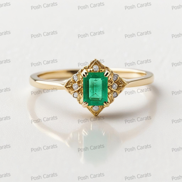 Emerald Ring - Elegant May Gemstone Jewelry by Posh Carats