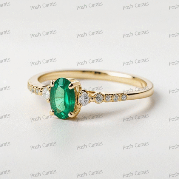 Emerald Ring - Elegant May Gemstone Jewelry by Posh Carats