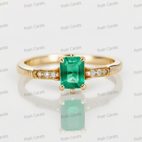 Emerald Ring - Elegant May Gemstone Jewelry by Posh Carats