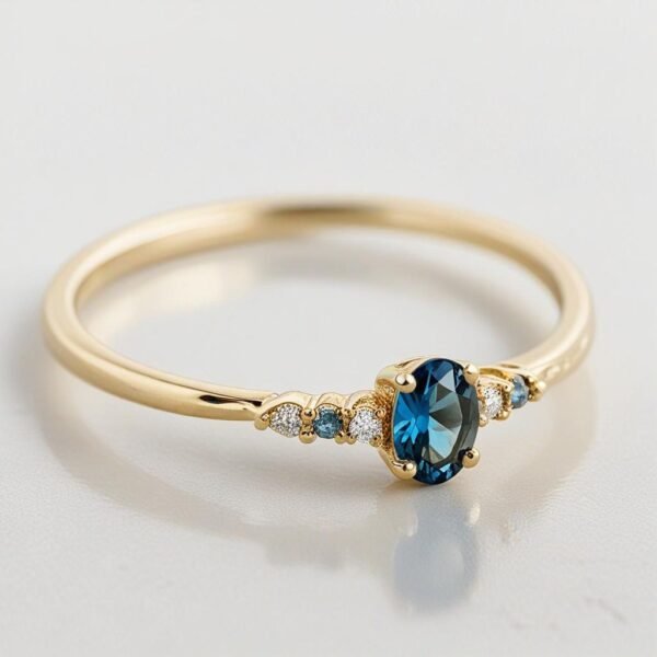 London Blue topaz ring engagement rings for gift for her