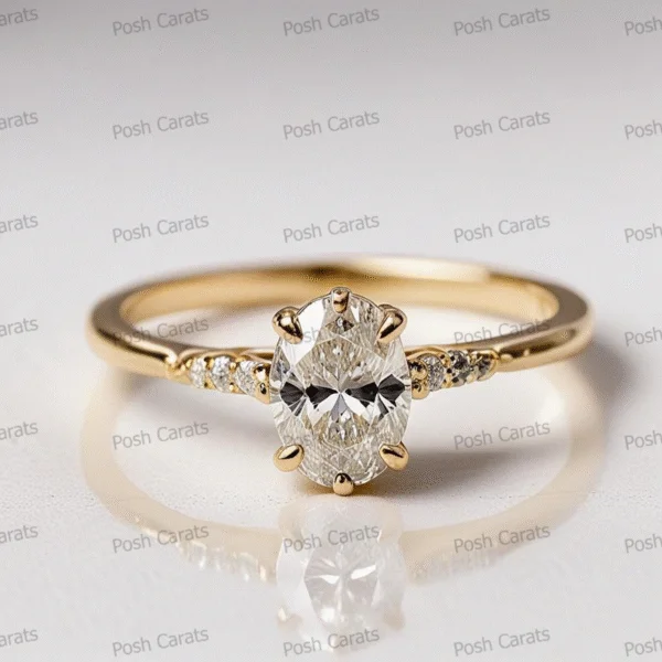 Moissanite Engagement Ring - Ethical Luxury Cut