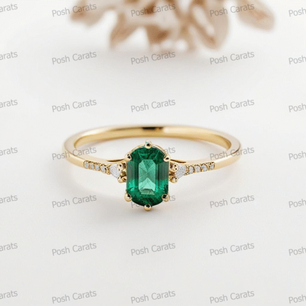Emerald Ring - Elegant May Gemstone Jewelry by Posh Carats