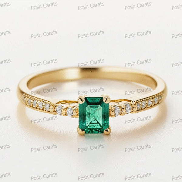 Emerald Ring - Elegant May Gemstone Jewelry by Posh Carats