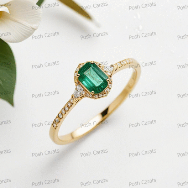 Emerald Ring - Elegant May Gemstone Jewelry by Posh Carats