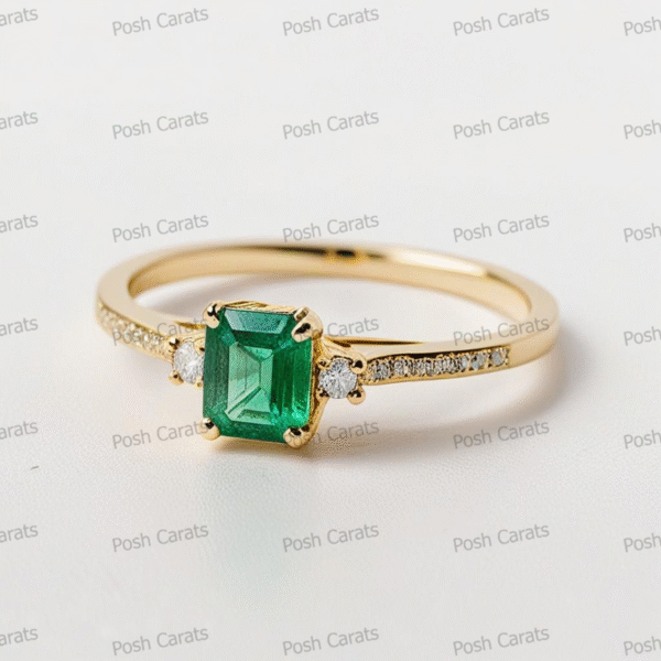 Emerald Ring - Elegant May Gemstone Jewelry by Posh Carats