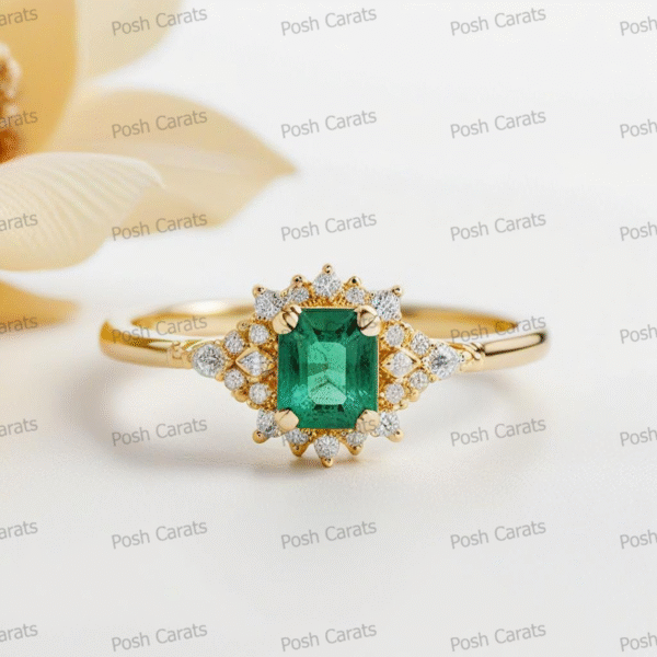 Emerald Ring - Elegant May Gemstone Jewelry by Posh Carats